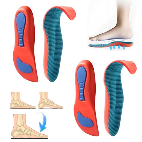 2 Paar Orthopädische Einlegesohlen Fersensporn Einlagen Senkspreizfuß für Plantarfasziitis, Plattfuß Herren Damen,Kann Auch für Einlegesohlen Arbeitsschuhe Schuheinlagen Schuhe (L,41-44)