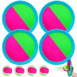 DOWNDRIFT Klettballspiel für Kinder Set Klettball Spiel Spielzeug Werfen Klettspiel Outdoor Spielzeug Klettballspiel für Kinder ab 3 4 5 6 7 Jahre Garten Strandspiele