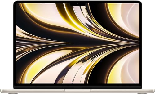 2022 Apple MacBook Air mit Apple M2 Chip (13-zoll, 8GB RAM, 256GB SSD Kapazität) (QWERTY English) Polarstern (Generalüberholt)