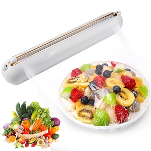 Frischhaltefolien-Schneider,Gourmet Folienschneider,38x7x7cm Magnetischer Frischhaltefolienspender mit Schneider,Plastic Wrap Cutter,Folienschneider Frischhaltefolie,für Aluminiumfolie,Plastikfolie