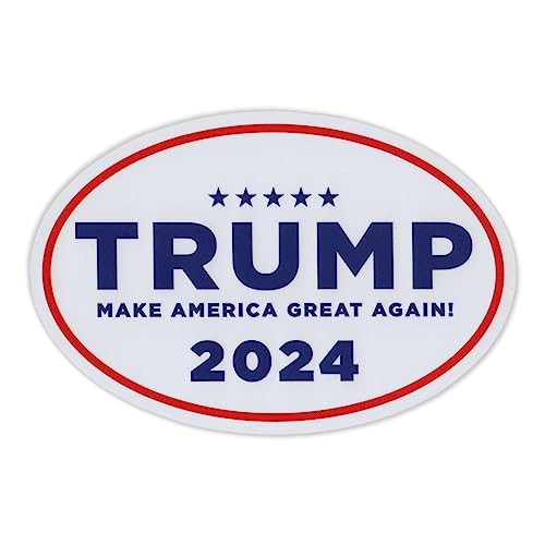 Donald Trump 2024 Auto-Magnet 15,2 x 10,2 cm, oval, magnetischer Stoßstangen-Aufkleber