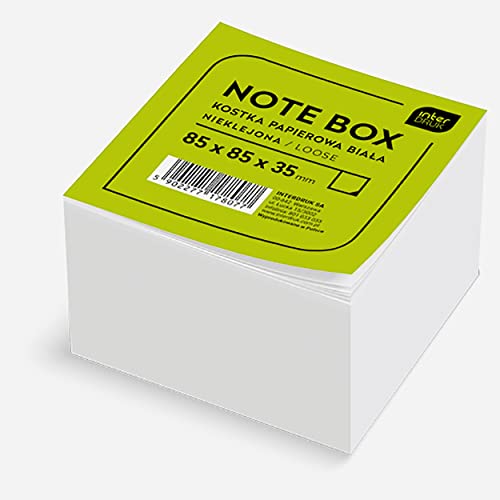 Interdruk KOSPAPNK Notizblock, Weiß, lose, 85 x 85 x 35 mm (~350 Blätter)