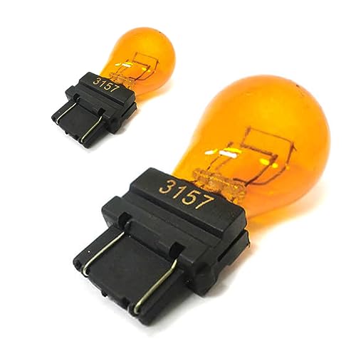 2 Stück 12V Autoglühbirnen, Abblendlicht, Fernlicht, Nebelscheinwerfer etc. (3157 Amber T25 PY27/7W 12V 27/7W W2.5x16q)