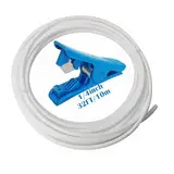 CESFONJER 10 Meter Kühlschrankschlauch, Zulaufschlauch, Osmose Schlauch für Side by Side Kühlschrank, Wasserfilter, Aquarium, Wasserzulaufleitung 1/4" (6,35mm) mit Schlauchcutter