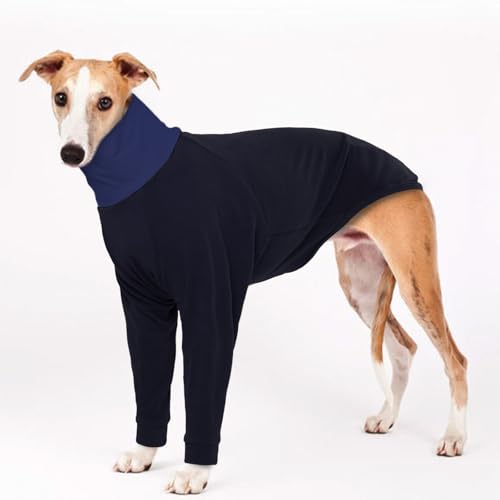 MHaustlie Windhund Pullover Für Große Hunde Greyhound Hundepullover Whippet Pullover Hundemantel Fleece Warmer Und Leichter Pullover Hunde Winter Pullover Weich Hundepullover (Schwarz, XL)