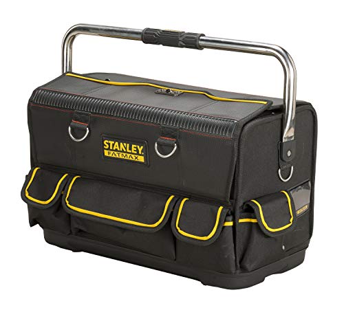 Stanley FatMax Installateur-Werkzeugtasche (52x28x31cm, doppelseitige Öffnungsmöglichkeit, ergonomischer Schultergurt und Tragegriff, wasserabweisendes Material, Abmessungen) FMST1-70719