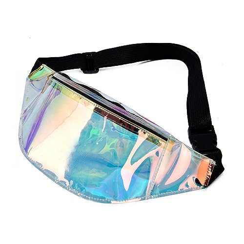 Holographische Gürteltasche,Wasserdicht Glänzende Taille Tasche Holographische Fanny Pack für Frauen Leichtgewichtiger Verstellbarer Gürteltasche Männer Hund Spazieren Gehen Wandern