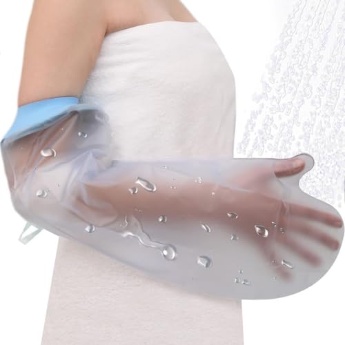 Nokwocy Duschschutz arm, Gipsschutz wasserdicht arm, Wiederverwendbare Gipsarm Duschschutzabdeckung ,Wasserfester Schutz für Gipsarm beim Duschen & Baden (Kurzarm)