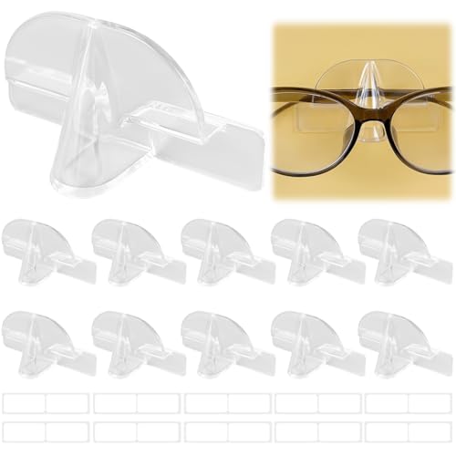 10 Stk Brillenhalter Wand, Brillenablage Sonnenbrillen Aufbewahrung, Gläser Aufbewahrung Zum Aufhängen, Selbstklebender Wandmontierter Brillenhalter, Kreativer Nasenform-Brillenständer für Zuhause