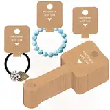 jijAcraft 200 Stück Ohrring Display Karten Schmuck Armband Display Karten Kraftpapier Schmuck Display für Halsketten, Armbändern,Fußkettchen, Haarringen,Schmuck Hängeetiketten