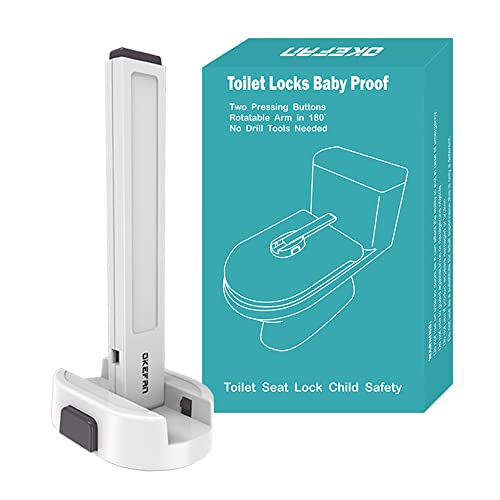 Toilettenschlösser Baby Proof – OKEFAn WC-Sitzschloss Kindersicherung für Kleinkinder Klebe Kinder Proofing Toilettendeckelschloss Einfach zu installieren, kein Bohren erforderlich (1)