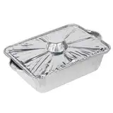 IMIKEYA Aluminium-Einwegtöpfe Mit Deckel Rechteckige Aluminiumtöpfe Zum Kochen Backtopf Aluminiumfolie Grillfolie Topffolieneinlagen Backform Luftfritteuse Lebensmittel Recycelbarer