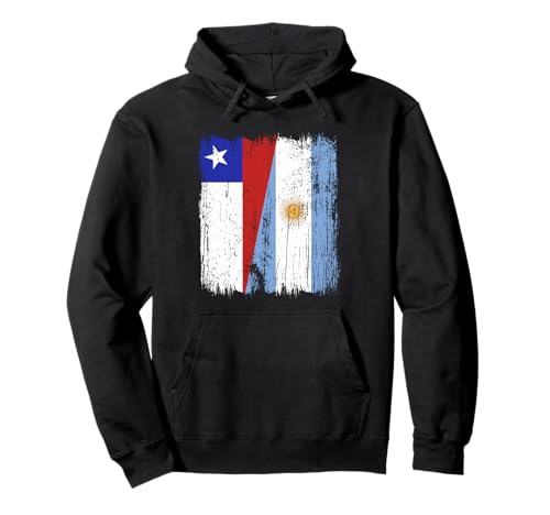 Chile Argentinien halbe Flagge chilenische argentinische Wurzeln Pullover Hoodie