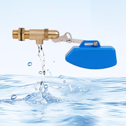 MOGOULUA 3/4" Schwimmerventil Aus Messing 3/4 Zoll Ventil mit Schwimmer mit verstellbarem Arm Auto Fill Feed Befeuchter Für Automatische Viehtränken Wassertank Aquarien (3/4")