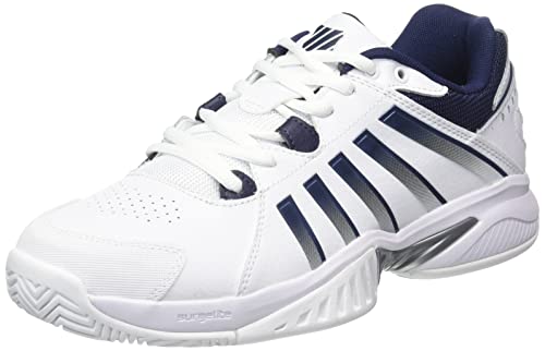 K-Swiss Herren Receiver V Tennisschuh, White/Peacoat/Silver, 44.5 EU