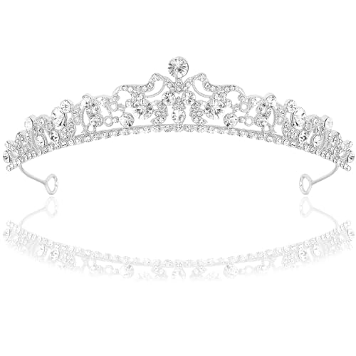 Krone Damen Hochzeit, Prinzessin Tiara Damen, Prinzessin Tiara Kristall Krone, Braut Tiaras Hochzeit Diadem Krones, Geeignet für Hochzeitens, Verlobungen, Geburtstagsfeiern, Tanzveranstaltungen/A