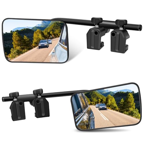 semai Wohnwagen Spiegel Auto Universal Rückspiegel Zusatzspiegel Außen Wohnwagen Außenspiegel 360° Einstellbar Caravanspiegel für Wohnmobile und Gängigen Fahrzeugtypen(2 Stück)