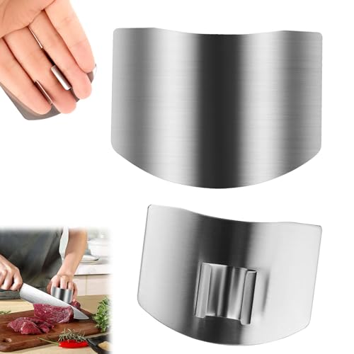 Fingerschutz Edelstahl, Schneidehilfe für Küche, Küchen Fingerschutz, Schutz für Finger und Fingernägel,Edelstahl Küchenwerkzeuge, Fingerschutz zum Schneiden,Stainless Steel Finger Guard Sicheres