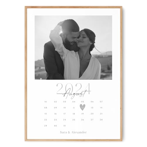 Personalisiertes Poster zum Jahrestag für ihn – Jahrestagsgeschenk, Geschenk für Brautpaar, Geschenk für Sie und Ihn zum Hochzeitstag, Hochzeit, Verlobung, Kalender Bild, ohne Rahmen