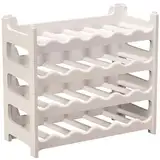 ARTECSIS Weinregal stapelbar Kunststoff für 24 Flaschen, stabiles Flaschenregal in Gastronomie-Qualität, modular erweiterbar, Weiß