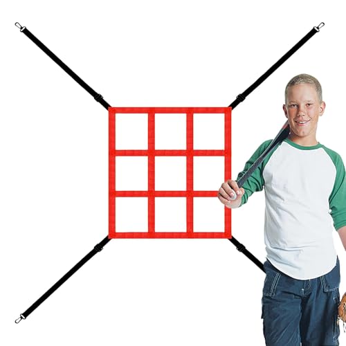 Pitching Targeting Zone - Pitching Nets Strike Zone Targets, Baseball Softball Pitching Targets | Baseball Practice Net, Attachment Strap for Hitting Batting Catching, Pitcher Accuracy Training Aids