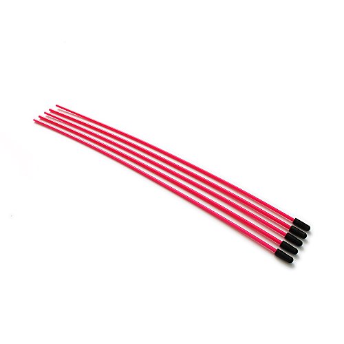 RCAWD Tube Receiver Kunststoff Antenne Pipe Aerial W/Cap für 2,4GHZ Empfänger 1/5 1/8 1/10 RC Hobby Modell Auto Ersatzteile 5Pcs(rot)