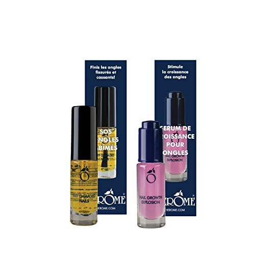 Herome Combi-Pack Ende extrem beschädigte Nägel & Nagelwachstumserum Explosion (Exit Damaged Nails & Nail Growth Explosion) - 2 * 7ml.