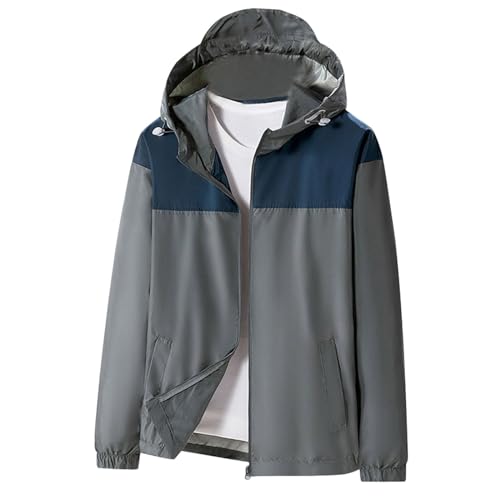 SRZYMJ Mantel Herren Lang Leder Jacke Übergangsjacke Sportlich Outdoorjacke Atmungsaktiv Softshelljacke Steppjacke Leicht Wandern Funktionsjacke Parka Winter Wintermantel Sportjacke Freizeitjacke