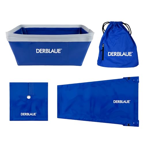 DERBLAUE® Hochflexible Flüssigkeits-Auffangsysteme - Service-Set – perfekt für die Arbeit mit Öl, an Hydraulikleitungen oder zum Filter tauschen, für H20 und HYD