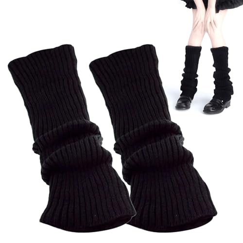 Bein Stulpen Damen,Leg Warmers,Legwarmers,Beinstulpen Damen Stulpen für Beinstulpen Kinder,Ballett Stulpen Mädchen Kostüm,Fashion Beinlinge,Winter Beinwärmer Stricken,Vintage Legwarmer (2, schwarz)