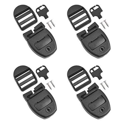 INCREWAY 4 Set Whirlpool-Abdeckungs-Clips, Whirlpool-Abdeckung-Reparatur-Set, 4 Schieben, 4 Schlüssel mit 8 Schrauben, Verriegelungsclipschloss mit Schlüsseln und Hardware