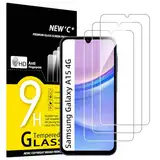 NEW'C 3 Stück, Panzer Schutz Glas für Samsung Galaxy A15 5G/4G, Frei von Kratzern, 9H Härte, HD Displayschutzfolie, 0.33mm Ultra-klar, Ultrabeständig