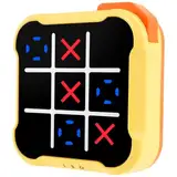 Toe Bolt Game 9 x 9 x 2.8 cm Fördern Sie Denken Schnelle Reaktionsfähigkeit Gedächtnis Elektronische Tragbare 3-in-1 Handheld Spielkonsole Toe Spiel 3-in-1 Puzzlespielkonsole (Gelb)