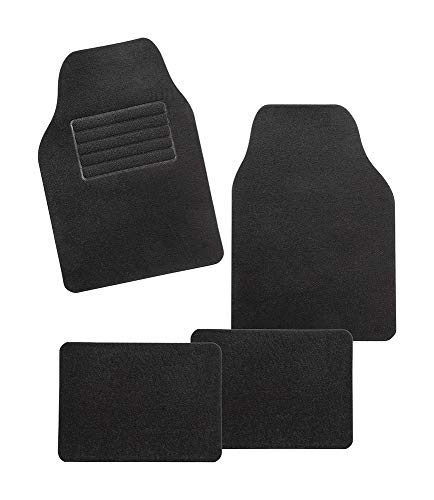 CarFashion 283846 Universal Auto Fußmatten Set Rivazza, Automatte passend für Fast alle Autos, 4 teiliges gestanztes Set ohne Einfassung und Mattenhalter