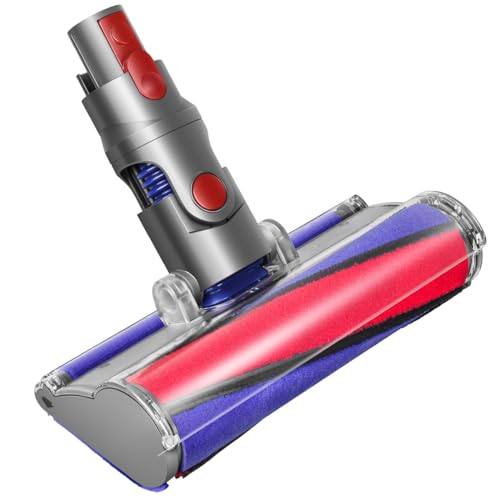 DrRobor Softwalze Bodendüse Zubehör für Dyson V10 V11 V15 Staubsauger, Elektrischer Soft Roller Bürste Aufsatz für Harte Böden