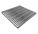Natotela Gitterrost 600x600x30mm Abflussrost B125 Verzinkt MW：25/45mm Rost für Zarge Einlaufrost für Auffangbecken Quadratisch Bau-Normrost für Lichtschacht Rostfrei für Dowmspout Garten Balkon Garage