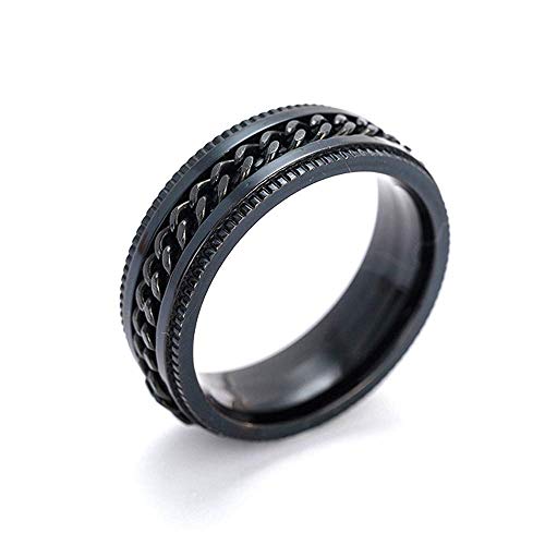 N-K 1 PCS Ring Unisex schwarz - Edelstahlring für Männer, Geschenke für Männer und Frauen10 Kostengünstig und langlebig