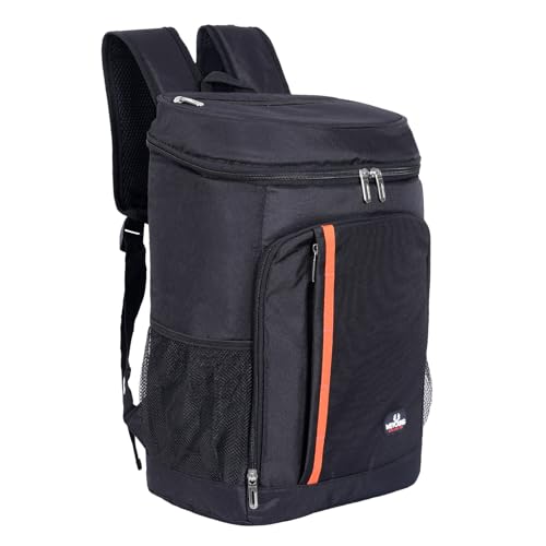 Skymico 26L Kühlrucksack - Extra Groß Kühltasche Picknickrucksack Wasserdichter Rucksack Ultraleicht Rucksäcke Männer Frauen für Camping, BBQ, Wandern, Picknick (Schwarz)