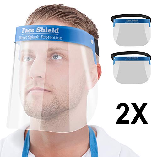 Blumax 2X Gesichtsschutz-Schirm Augenschutz Spuckschutz Face-Shield Schutzschild Gesichtsschirm (2)