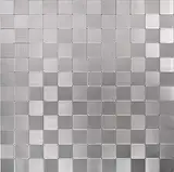 Mosaik Fliese selbstklebend Aluminium silber metall metall für WAND KÜCHE FLIESENSPIEGEL THEKENVERKLEIDUNG Mosaikmatte Mosaikplatte