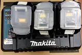 Makita Stromquellen-Set mit Doppel-Ladegerät + 3 Akkus (dc18rd, 18 V, 5 Ah), Blau/Silber, 198458-6