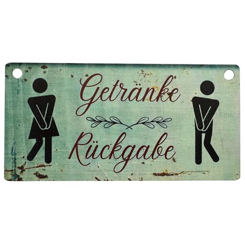 Getränke rückgabe Schild. WC Dekoration, Toilette Dekoration, Hängeschild, hängende Dekoration an der Tür, Wanddekoration, Geschenk, Holzschild, natürliche Dekoration