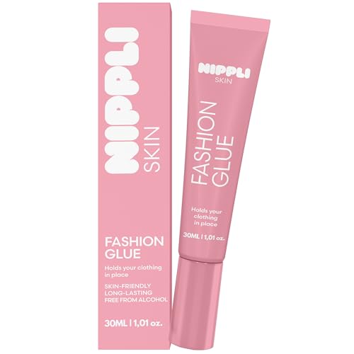 Nippli Fashion Glue/Fixierkleber – Hautkleber für Kleidung mit starkem Halt – Hautfreundlicher & transparenter Körperkleber – Hoher einfache Entfernung – Made in Germany