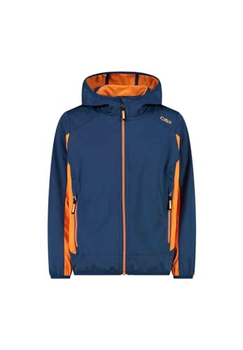 CMP KID JACKET FIX HOOD BLUESTEEL-FLAME - 176