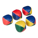 Relaxdays 10037946 Jonglierbälle 5er Set, Profis, Anfänger, Juggling Balls weich, Kinder, Erwachsene, Jonglierset, Ø 6,5 cm, bunt