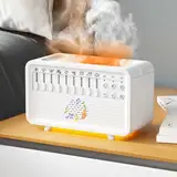 White Noise Night Light Humidifier, Portable Sleep Sound Machine mit 8 Umgebungsgeräuschen, 4-in-1 White Noise Sound Machine for Sleeping Bedroom