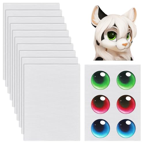 10 Stück Fursuit Eye Mesh Kunststoff Leinwand Blätter 0,5 mm Weiß Augennetz für Maske 0,5 mm wasserdicht bedruckbares PVC-Netz für Masken, Augen, Furries, Cosplay, Requisiten, Modellierung, Fursuits,