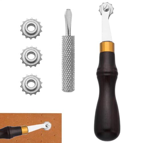 Ledercraft Spacer -Set, Ledercraft -Werkzeuge | Lederhandwerksnäht -Werkzeugset,Portable Art Accessoires Holzgriff Metallhandwerk für Schuster, Profis, Profis