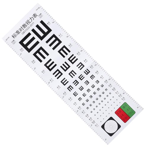 Healifty Sehtafel Wandtafel Augendiagramm Sehtest-Wandtafel Wall-Eye-Test-Diagramm Standard-Sehtest-Diagramm praktische Sehtafel Sehtesttafel für die Wand zu Hause Plastik