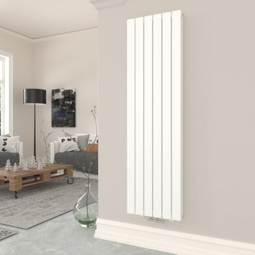 T&K Heizkörper Flach 1800x462mm Weiß Doppellagig Design Heizkörper, Vertikal Moderne Paneelheizkörper Badheizkörper Für Mittelanschluss Heizung